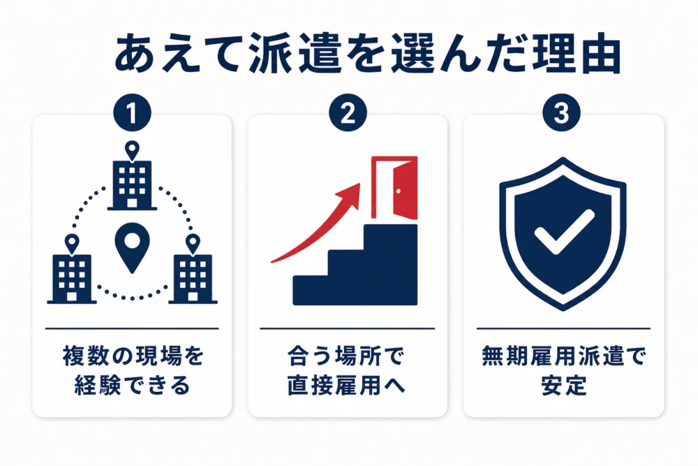 あえて派遣を選んだ理由の図解
