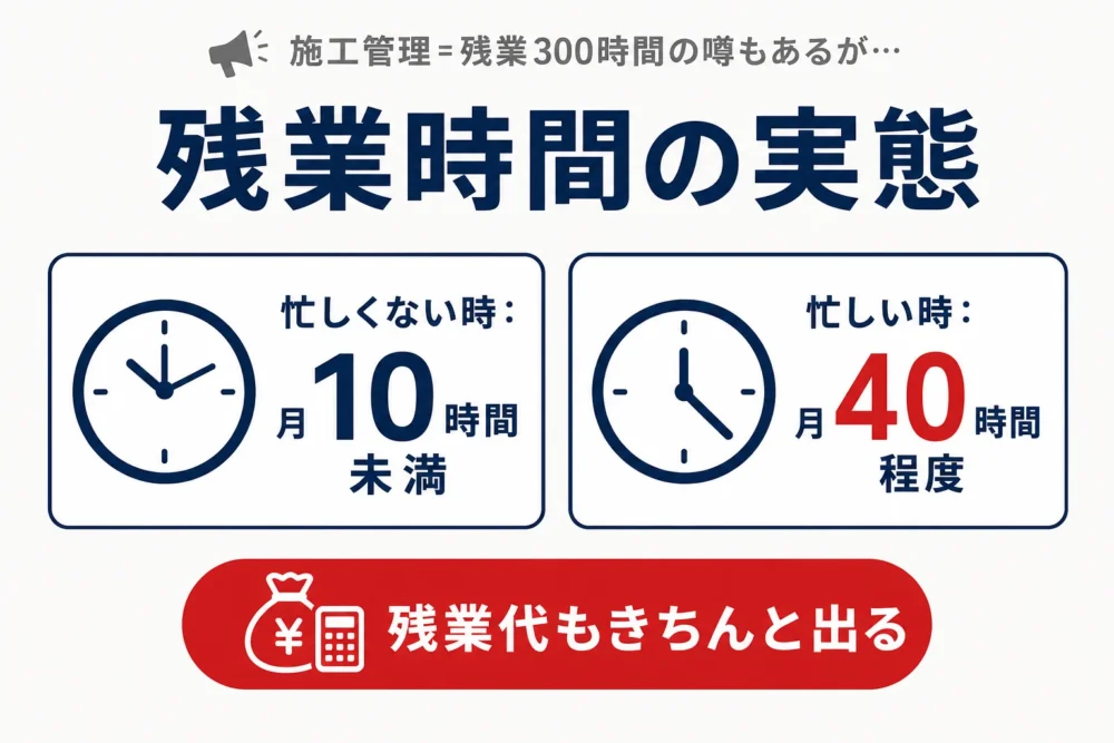 残業時間の実態の図解